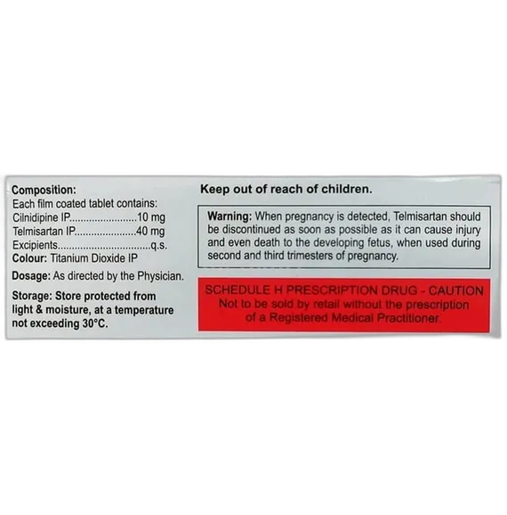 cilacar t 10/40mg tablet 14's